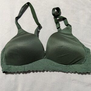 Aerie Deep Green Lace Bra
